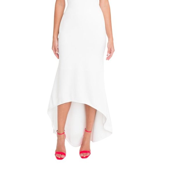 Black Halo Armelle White High-Low Gown 4, 8, 10